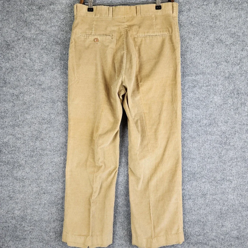 Vintage Sears, Roebuck & Co Pants Brown Corduroy Mens 32x28 Straight Leg Tan